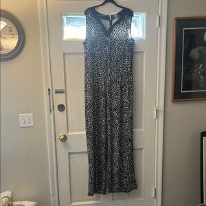 Chico's Black and White Sleeveless jumpsuit